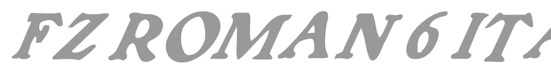 FZ ROMAN 6 ITALIC