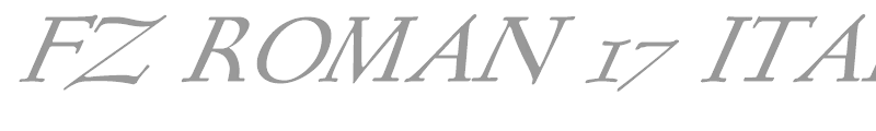 FZ ROMAN 17 ITALIC