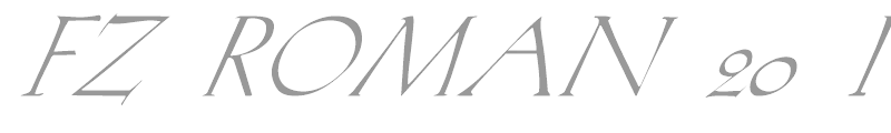 FZ ROMAN 20 ITALIC