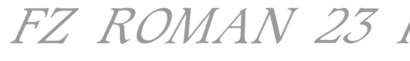FZ ROMAN 23 ITALIC