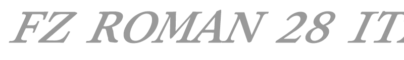 FZ ROMAN 28 ITALIC