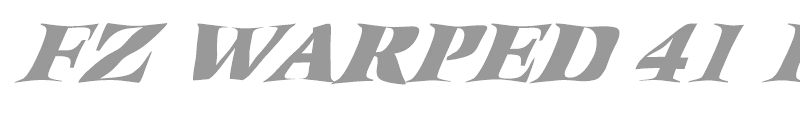 FZ WARPED 41 ITALIC