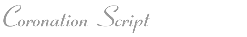 Coronation Script