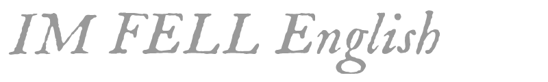 IM Fell English SC
