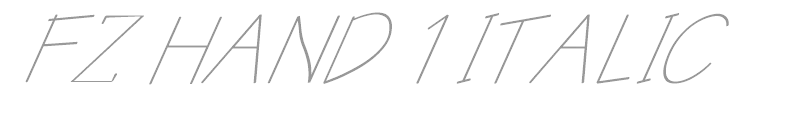 FZ HAND 1 ITALIC
