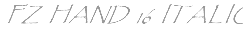 FZ HAND 16 ITALIC