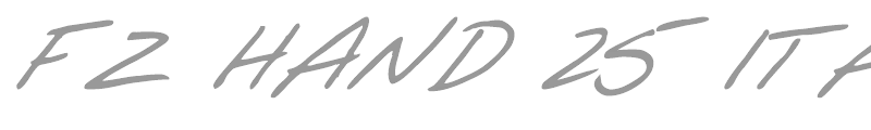 FZ HAND 25 ITALIC
