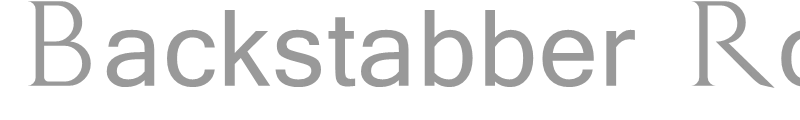 Backstabber Roman