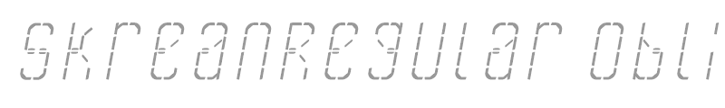 SkreanRegular Oblique