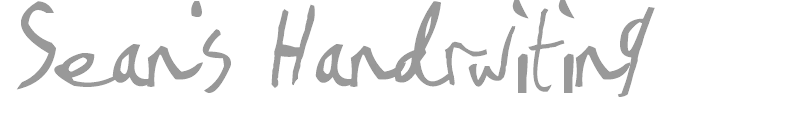 Sean's writing