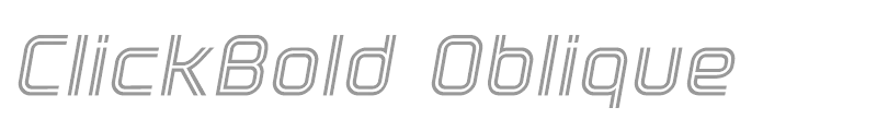 ClickBold Oblique