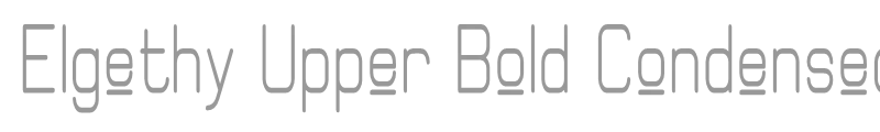 Elgethy Upper Bold Condensed