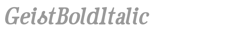 GeistBoldItalic