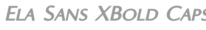 Ela Sans XBold Caps