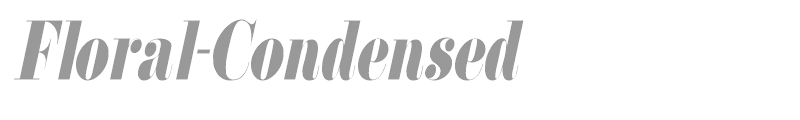 Floral-Condensed