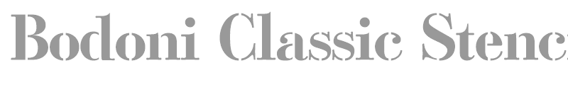 Bodoni Classic Stencil