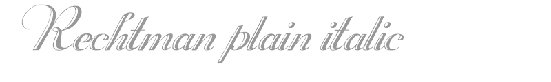 Rechtman plain italic
