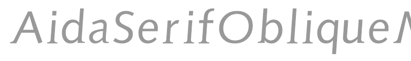 Aida Serif Oblique Medium