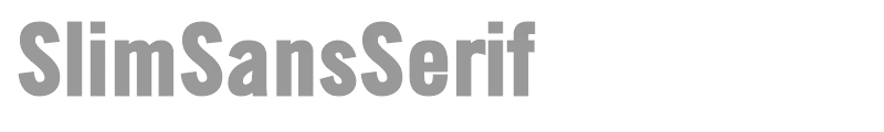 Slim Sans Serif