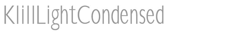 Klill Light Condensed