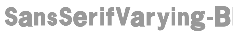 Sans Serif Vary Black