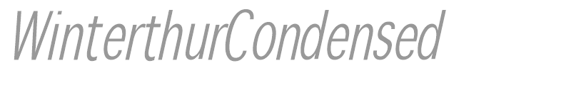 Winterthur Condensed Oblique