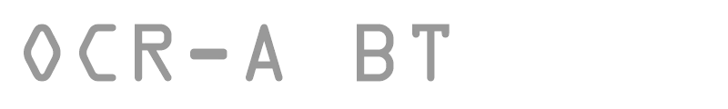 OCR-A BT