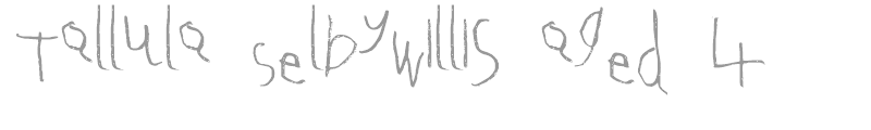 Tallula SelbyWillis aged 4