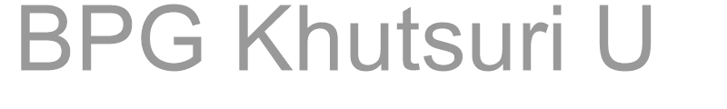 BPG Khutsuri U