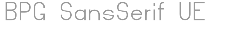 BPG SansSerif UE