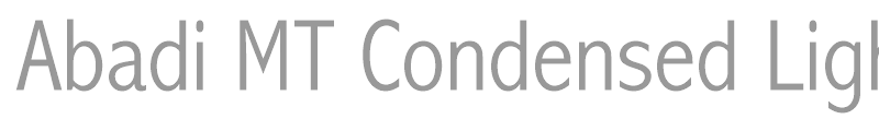 Abadi MT Condensed Light