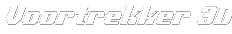Voortrekker 3D Condensed Italic