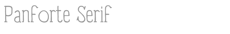 Panforte Serif