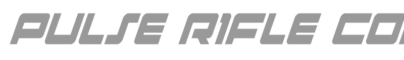 Pulse Rifle Condensed Italic