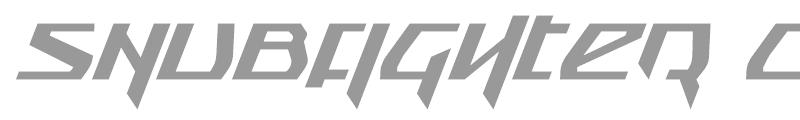 Snubfighter Condensed Italic