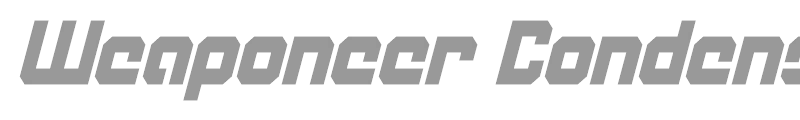 Weaponeer Condensed Italic