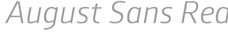 August Sans Reduced