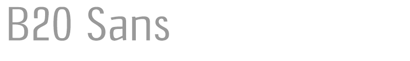 B20 Sans
