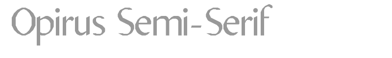 Opirus Semi-Serif