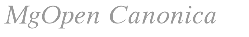 MgOpen Canonica