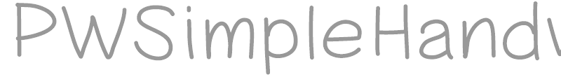 PW Simple Handwriting