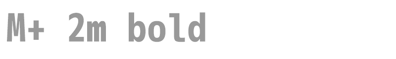 M+ 2m bold