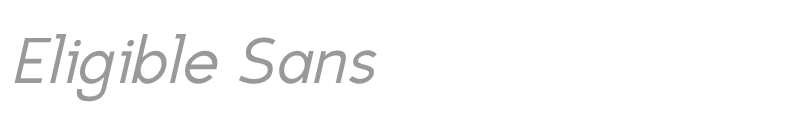 Eligible Sans