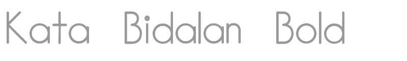 Kata Bidalan Bold