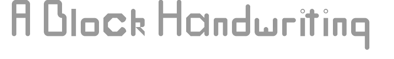 A Block Handwriting
