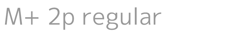 M+ 2p regular