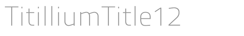 TitilliumTitle12
