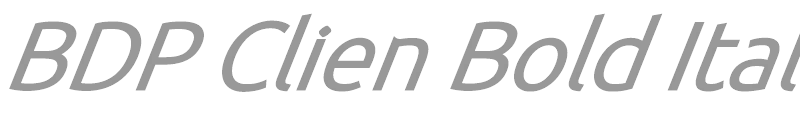 BDP Clien Bold Italic