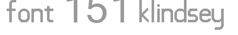 font 151 klindsey
