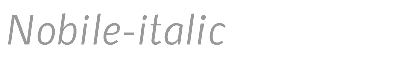 Nobile-italic